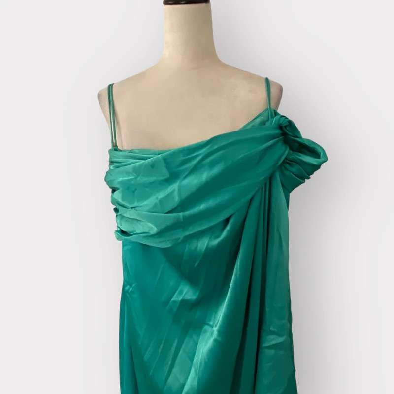 St John Evening Prom Gown Dress Turquoise 4