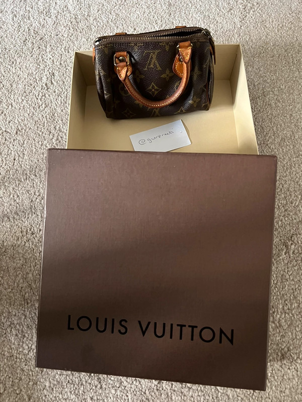 Louis vuitton vintage mini HL speedy handbag with original box