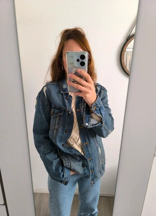 Veste en jean oversize New Look 38, merk: New Look, staat: Heel goed, maat: M / 38 / 10, € 6,00, € 7,00 inclusief Kopersbescherming