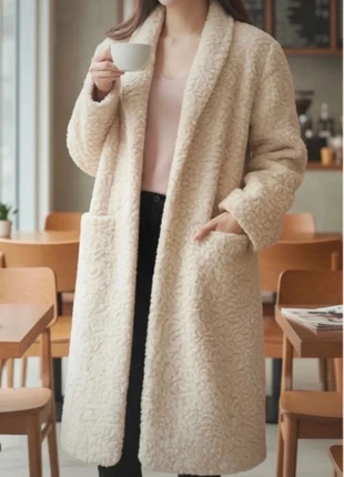 🍇🍇 Manteau doudou long beige taille unique, brand: Tendance, condition: New with tags, size: One size, €28.00, €30.10 includes Buyer Protection