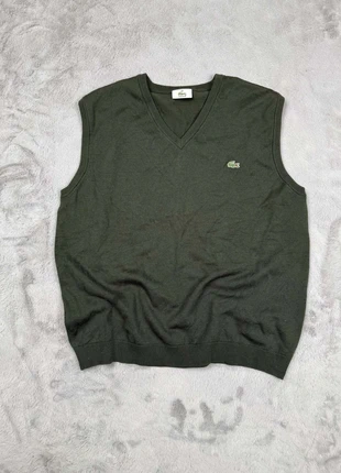 Débardeur Lacoste Vert Foncé | Maille Fine Col V | Taille 100 (XL) | Logo Crocodile Brodé Vintage, marque: Lacoste, état: Très bon état, taille: XL / 42 / 14, 25,00 €, 26,95 € Protection acheteurs incluse