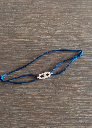 Bleu nuit Bracelet cordon ajustable avec le zircon à l’intérieur qui bouge, estado: Nuevo con etiquetas, 20,00 €, 21,70 € Protección al comprador incluida