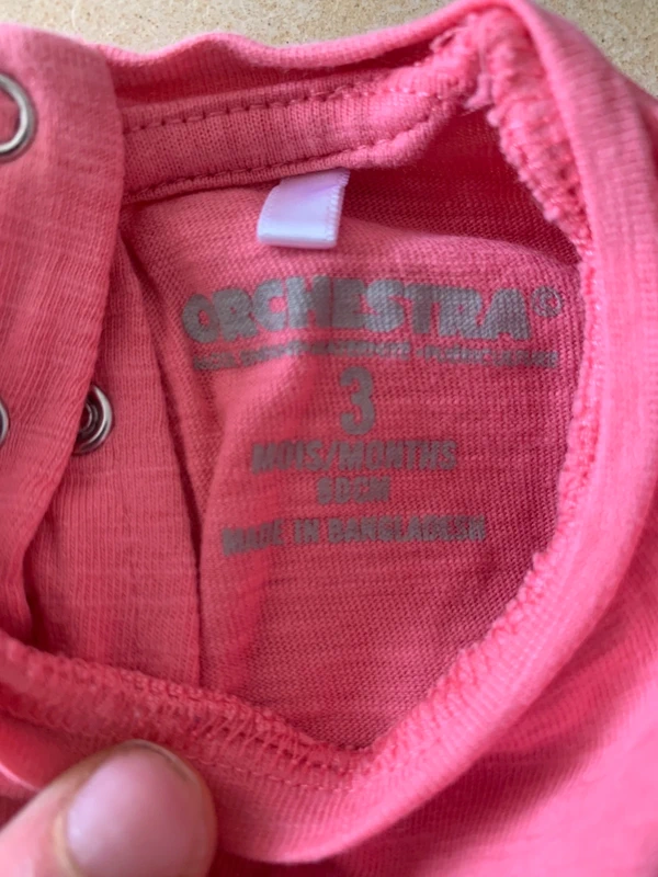 Lot de 4 t-shirts été manches courtes filles 3 mois - photo numéro 3