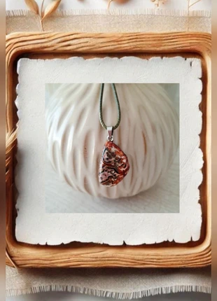 Cordon kaki et pierre naturelle, marca: lithotherapie, estado: Novo sem etiquetas, €6.00, €7.00 inclui Proteção do Comprador