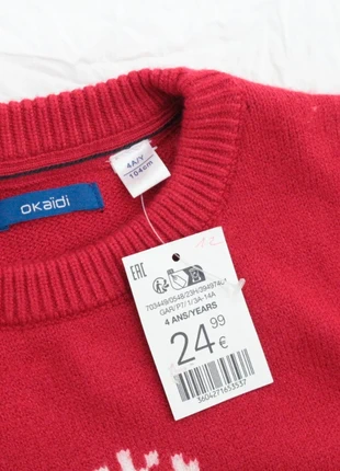 Pull de Noël neuf épais Okaidi 4ans rouge HO HO HO, marca: Okaïdi, estado: Nuevo con etiquetas, tamaño: 4 años / 104 cm, 10,00 €, 11,20 € Protección al comprador incluida