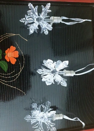 3 glass ice crystals : 7cm lengte, état: Neuf sans étiquette, 15,00 €, 16,45 € Protection acheteurs incluse