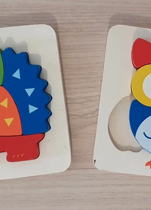 Deux puzzles en bois hérisson/chouette, marque: Puzzle, état: Très bon état, taille: Taille unique, 3,00 €, 3,85 € Protection acheteurs incluse