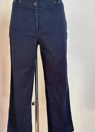 Pantalon corsaire noir vintage y2k lacets à la taille taille 38, marque: bianca nigard, état: Très bon état, taille: M / 38 / 10, 10,00 €, 11,20 € Protection acheteurs (Pro) incluse