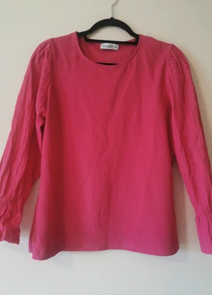 Gallery pink textured cotton blouse – size UK 14 / EU 42, brand: Dunnes Stores, condition: Very good, size: XL / 42 / 14, €4.99, €5.94 includes Buyer Protection