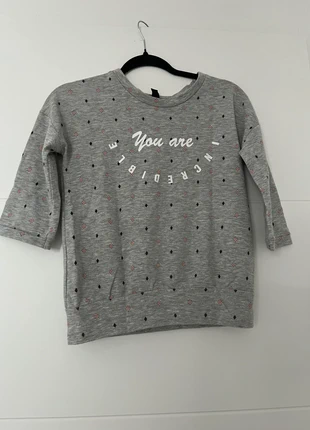 Sweat gris sans capuche – manches 3/4 – motif losange & inscription – Jennyfer – Taille 34, marke: Jennyfer, zustand: Sehr gut, größe: XS / 34 / 6, 5,00 €, 5,95 € inklusive Vinted-Käuferschutz