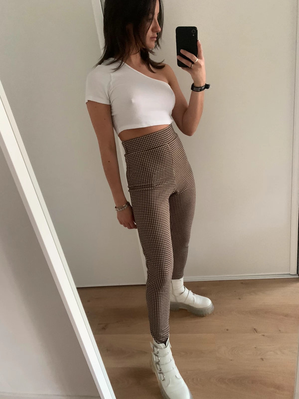 Prettylittlething ribbed leggings and top set in - Depop