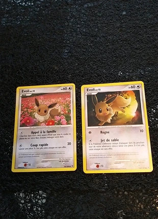 Lot de 2 Cartes pokemon Evoli, marca: Pokémon, estado: Nuevo sin etiquetas, 1,50 €, 2,28 € Protección al comprador incluida