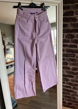 Jean Lila large Kiabi – Taille 34 – 100% coton, marque: Kiabi, état: Très bon état, taille: XS / 34 / 6, 6,00 €, 7,00 € Protection acheteurs incluse