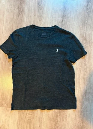 T-shirt Ralph Lauren Gris Logo Blanc - S, brand: Ralph Lauren, condition: Good, size: S / 36 / 8, €9.50, €10.68 includes Buyer Protection