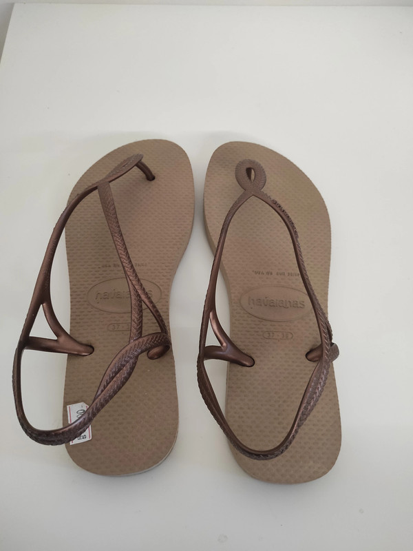 Havaianas novas castanho metalizado | Vinted