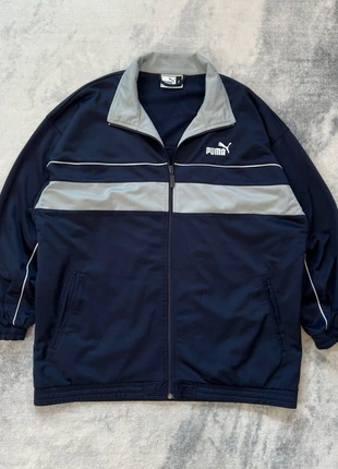 Veste Puma vintage homme bleu marine gris logo brodé zip années 2000, merk: Puma, staat: Heel goed, maat: L, € 27,99, € 30,09 inclusief Kopersbescherming Pro