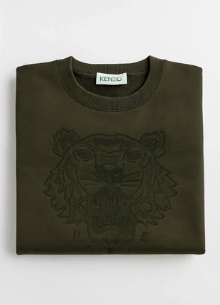 Kenzo Paris Tiger Embroidered Sweatshirt Khaki Green XL, marca: Kenzo, estado: Muy bueno, tamaño: XL, 36,00 €, 38,50 € Protección al comprador incluida