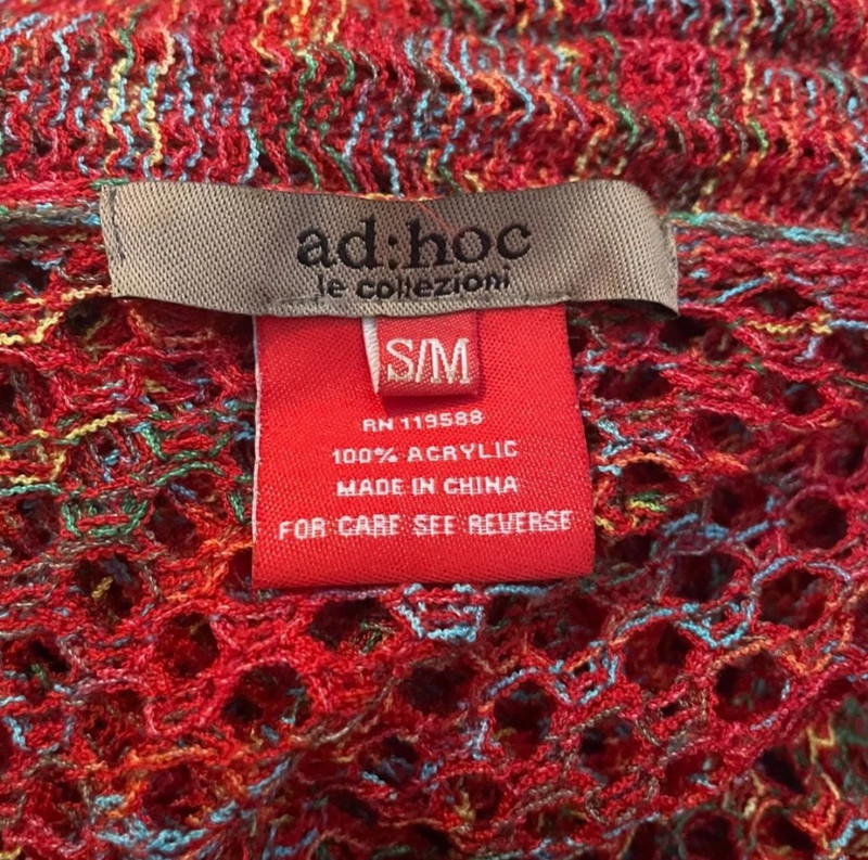 🌈 Anthropologie Ad:hoc Le Collezioni Knit Crochet Multi-Color Cardigan S 🌈 4