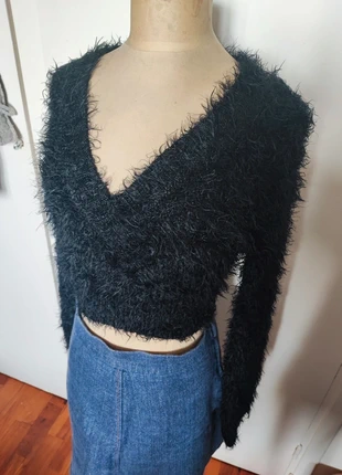 Pull noir fausse fourrure, marke: Vintage Dressing, zustand: Sehr gut, größe: S / 36 / 8, 10,00 €, 11,20 € inklusive Vinted-Käuferschutz