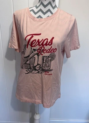 TU Pale Pink T-Shirt with Texas Rodeo Print – Size 14 – Casual Graphic Tee, brand: TU, condition: Very good, size: M / UK 12-14, £3.90, £4.80 includes Buyer Protection Pro