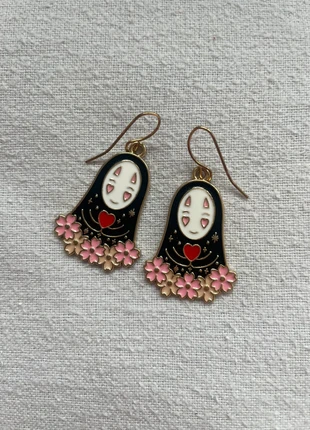 Gold spirited away earrings “no face”, brand: Alternative, condition: New without tags, £6.00, £7.00 includes Buyer Protection