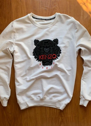 Sudadera Kenzo Paris Blanca Unisex – Logo Tigre Bordado, brand: Kenzo, condizioni: Ottime, taglia: XL, €20.00, €21.70 include la Protezione acquisti