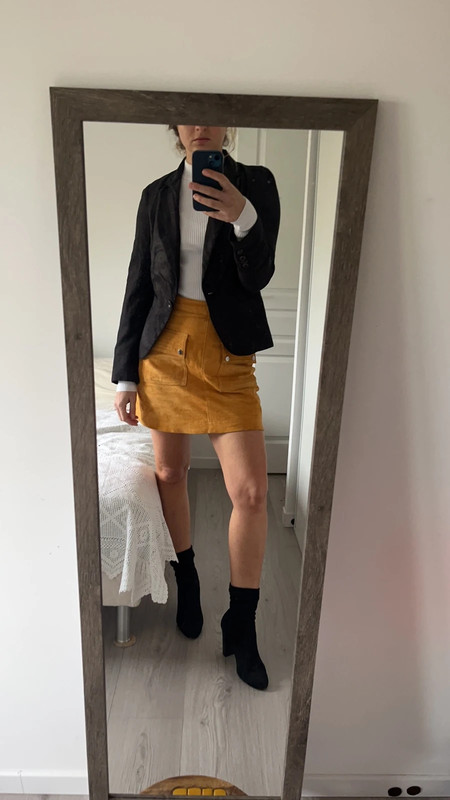 Jupe daim mango online