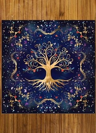 Nappe d'autel : tissu décoratif motif arbre de vie – style bohème / spirituel, staat: Nieuw zonder prijskaartje, € 6,90, € 7,95 inclusief Kopersbescherming Pro