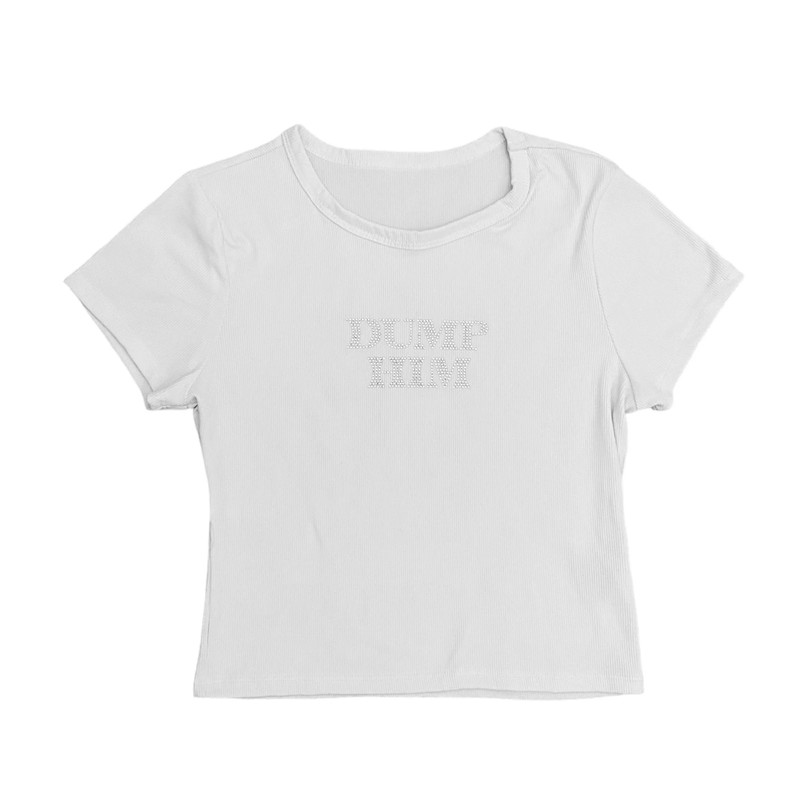 Rhinestone Dump Him Graphic Tee 1