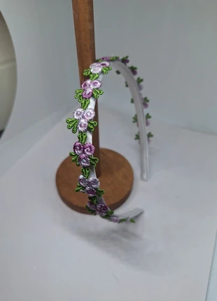 Diadeem paarse bloemen, brand: NO LABEL, condizioni: Ottime, €3.50, €4.38 include la Protezione acquisti