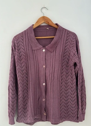 Cardigan tressé en laine avec col année 2000 90’s, marque: Vintage Dressing, état: Très bon état, taille: M / 38 / 10, 28,00 €, 30,10 € Protection acheteurs incluse