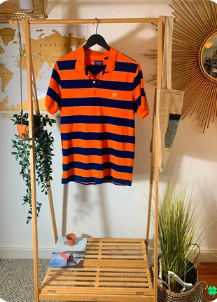 Polo Chaps Est.1978 100% coton orange/bleu marine Taille M, marke: CHAPS, zustand: Sehr gut, größe: M, 4,00 €, 4,90 € beinhaltet Vinted-Käuferschutz Pro