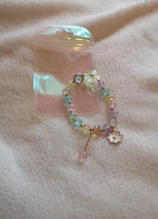 Homemade Flower Rainbow Glass Bead Bracelet, brand: Homemade, condition: New with tags, £3.00, £3.85 includes Buyer Protection