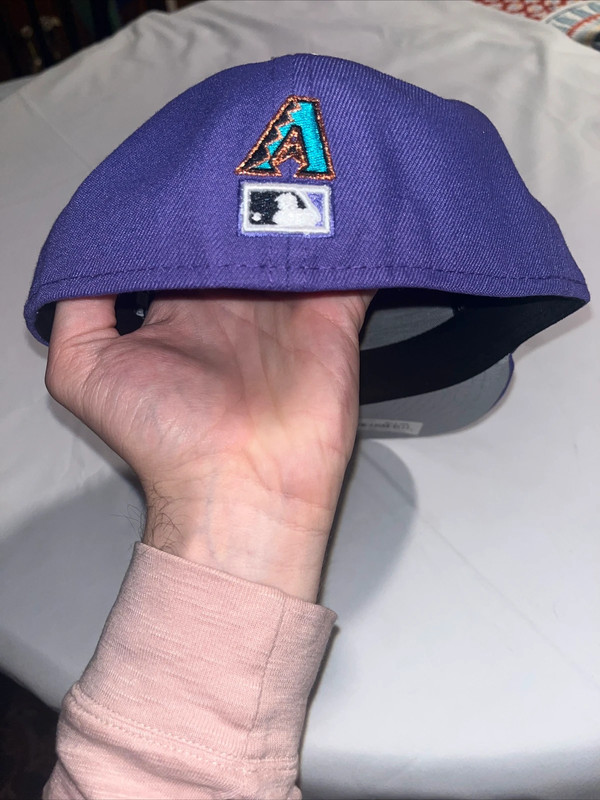 $50 New Era x Arizona Diamondbacks Size 7 3/8 Double Logo Fitted Hat Cap NWT 4