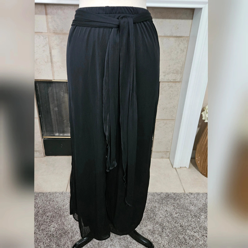 Onyx Nite by Wendy Chaitin Black Sheer Overlay Pants 3