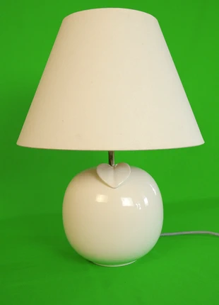 Vintage Apple Shaped Ceramic Table Lamp | White | Minimalist, staat: Goed, € 21,00, € 22,75 inclusief Kopersbescherming
