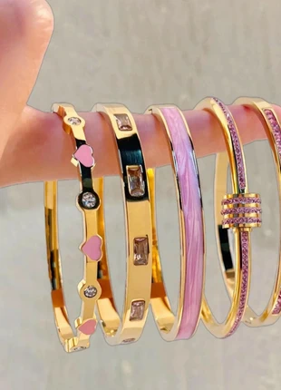 Ensemble de bracelets manchette à la mode, marque: acier inoxydable, état: Neuf avec étiquette, 30,00 €, 32,20 € Protection acheteurs incluse