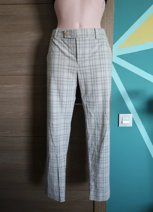 Pantalón de traje gris a cuadros MNG Suit – Talla 38 elegante y versátil, marca: Mango, estado: Muy bueno, tamaño: M / 38 / 10, 6,00 €, 6,30 € Protección al comprador incluida