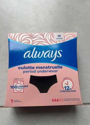 Culotte Menstruelle, marque: Always, état: Neuf avec étiquette, taille: M / 38 / 10, 12,00 €, 13,30 € Protection acheteurs incluse