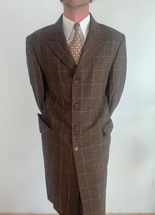 Manteau vintage Parkes – pure laine – marron à carreaux – élégant et rétro, marca: Vintage Chic, estado: Muito bom, tamanho: M, €110.00, €116.20 inclui Proteção do Comprador