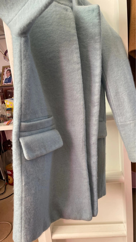 Zara ladies baby blue coat UK xs