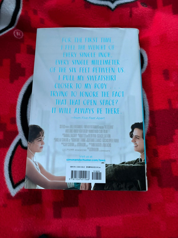 Five feet apart hardcover book 3