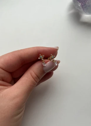 Boucles d'oreilles dorées flocon, estado: Novo sem etiquetas, €25.00, €26.95 inclui Proteção do Comprador