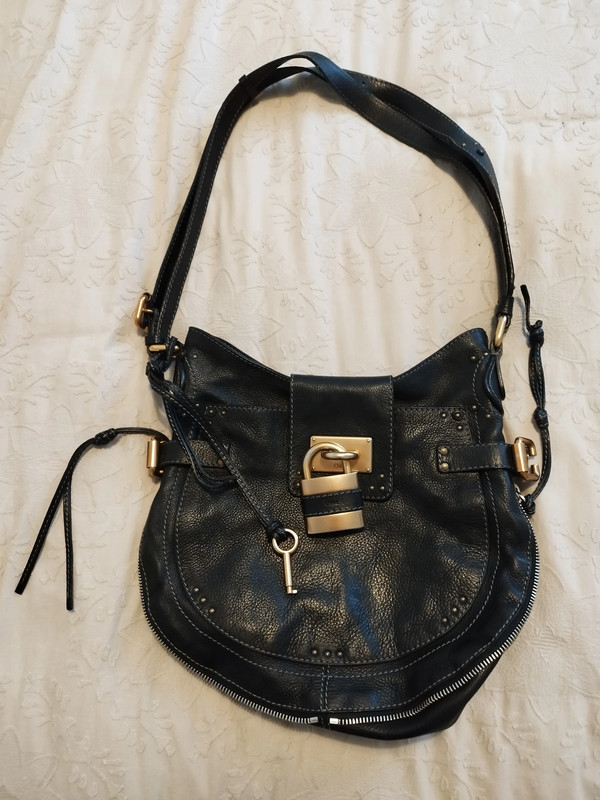 Authentic Chloe Paddington Vintage shoulder bag black leather | Vinted