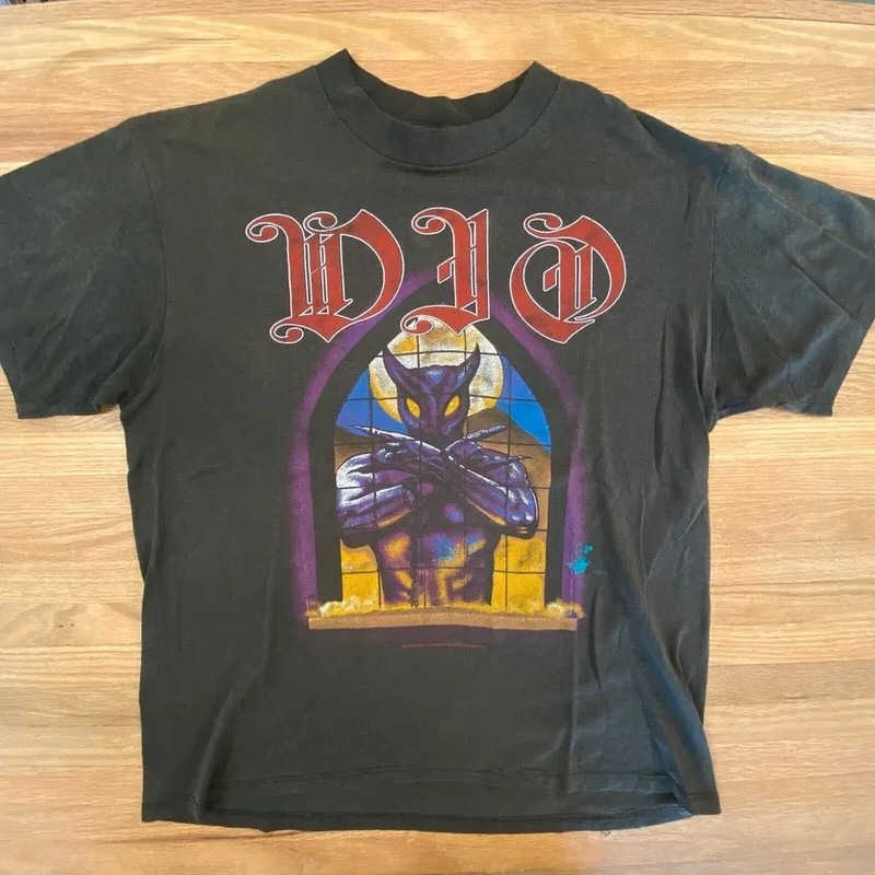 1987 Dio Rock US Tour, 2 Sided, 80s Vintage Music 100% Cotton Shirt