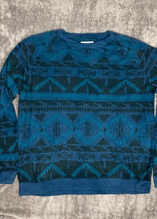 Pull Bleu à motif Ethnic Vintage, marke: Mossimo, zustand: Gut, größe: XXL, 11,00 €, 12,25 € beinhaltet Vinted-Käuferschutz Pro