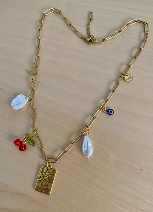 Collier doré – breloques & carte de tarot, marque: Boutique indépendante, état: Très bon état, 4,00 €, 4,90 € Protection acheteurs incluse