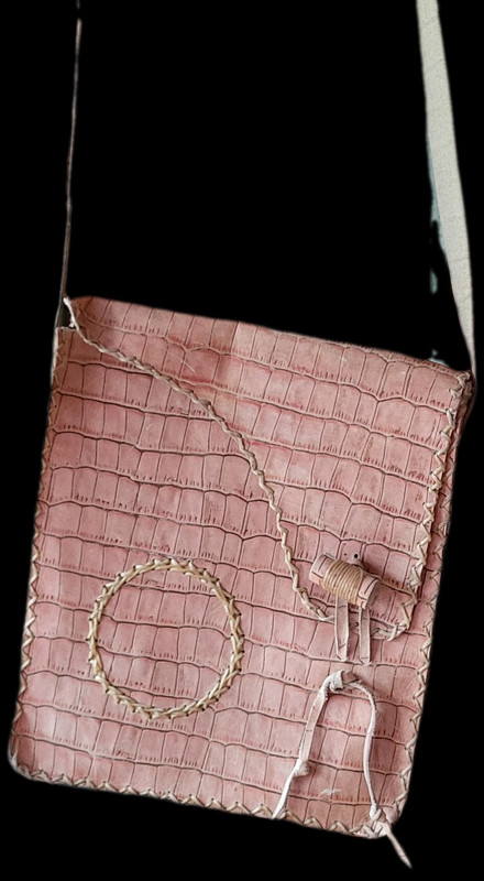 Pink leather purse 1