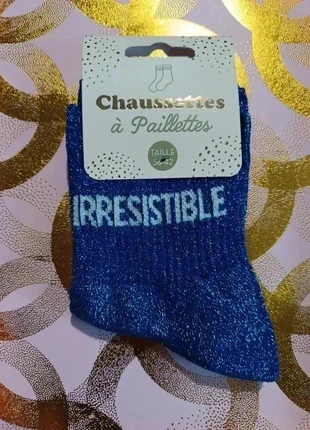 Chaussettes à paillettes "Irresistible" Tes pieds, objets de désir, marque: STC, état: Neuf avec étiquette, taille: Taille unique, 4,90 €, 5,85 € Protection acheteurs (Pro) incluse