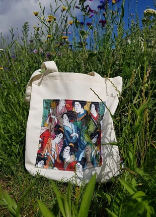 Sac cabas / totebag << konnichiwa >>, marque: rachels.handcrafting, état: Neuf avec étiquette, 30,00 €, 32,20 € Protection acheteurs incluse